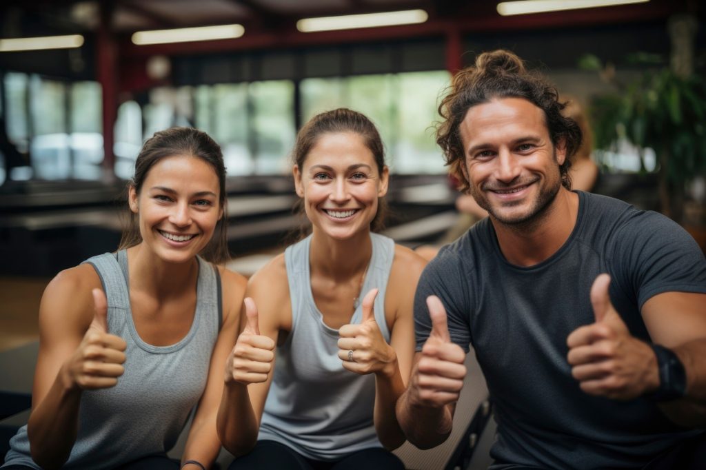 istruttore yoga smiling